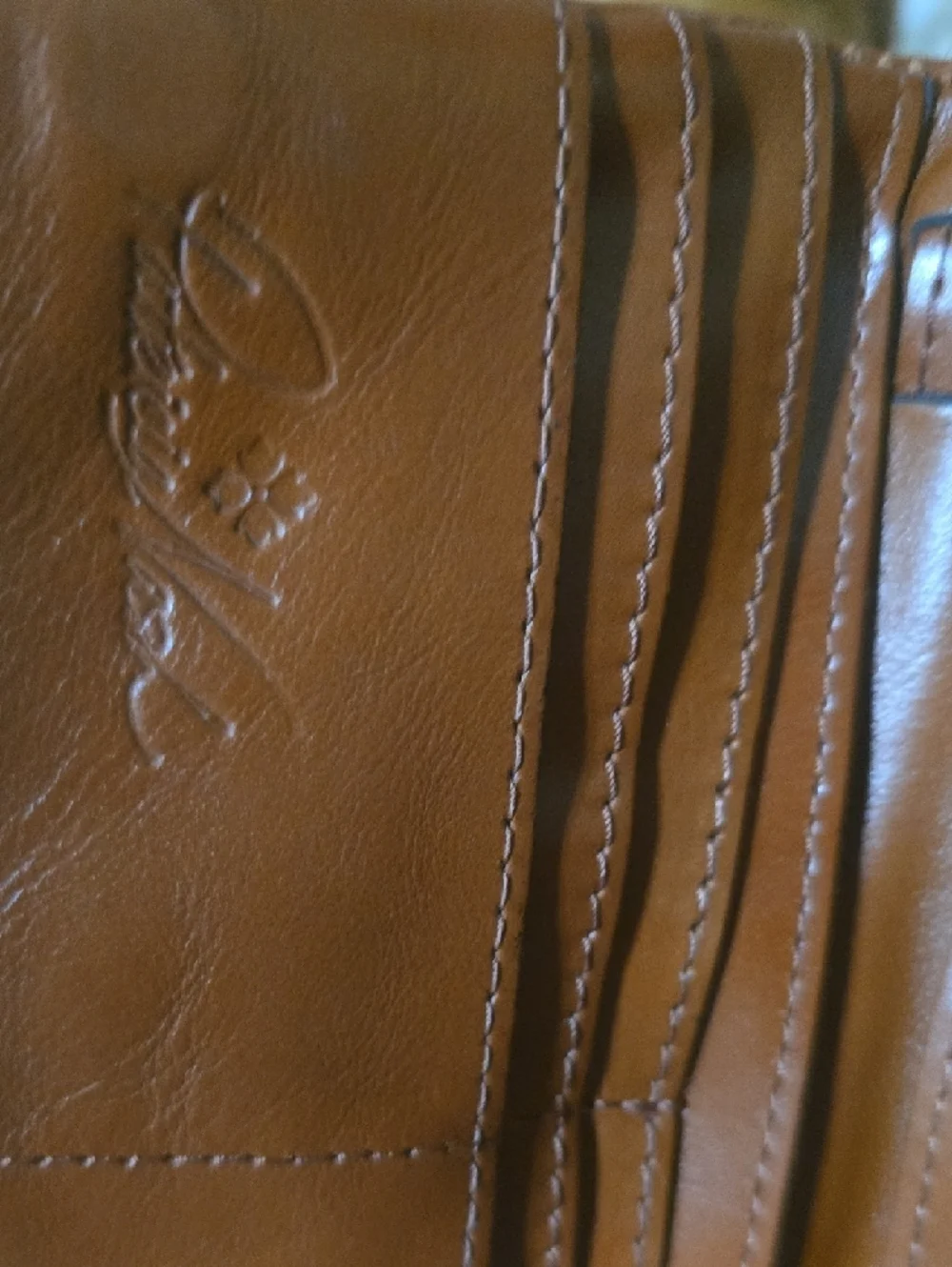 Patricia Nash Brown Tooled Leather Wallet with Gold Turn-Lock - Picture 6 of 11